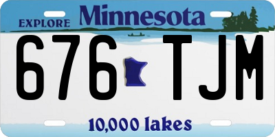 MN license plate 676TJM