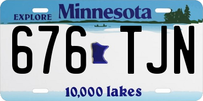MN license plate 676TJN