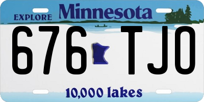 MN license plate 676TJO