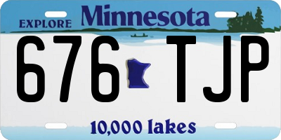 MN license plate 676TJP
