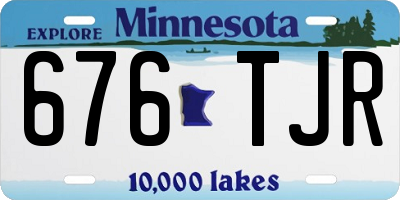 MN license plate 676TJR