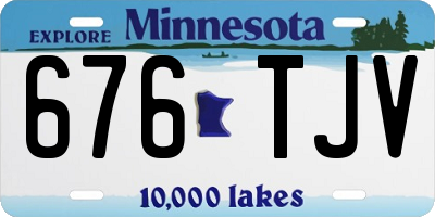 MN license plate 676TJV