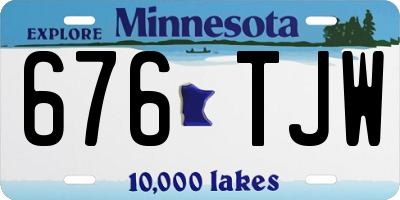 MN license plate 676TJW