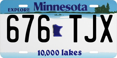 MN license plate 676TJX