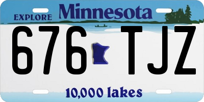 MN license plate 676TJZ