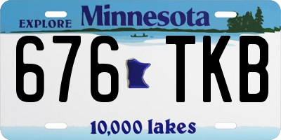 MN license plate 676TKB