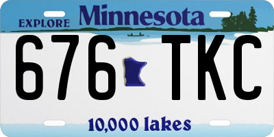 MN license plate 676TKC
