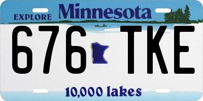 MN license plate 676TKE