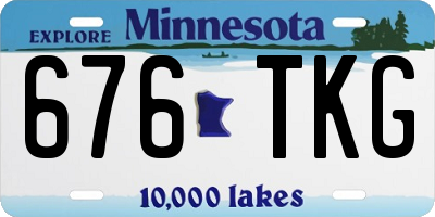 MN license plate 676TKG
