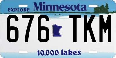 MN license plate 676TKM