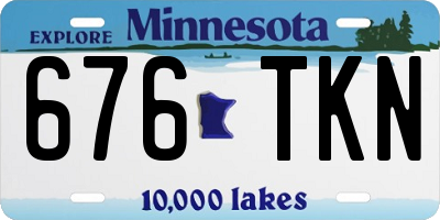 MN license plate 676TKN
