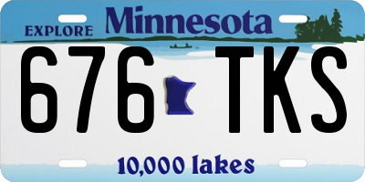 MN license plate 676TKS