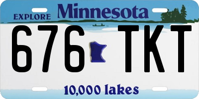 MN license plate 676TKT