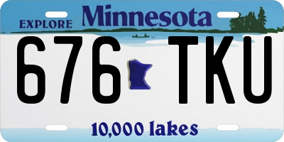 MN license plate 676TKU