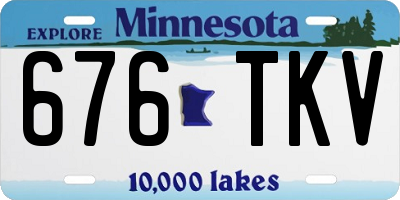 MN license plate 676TKV