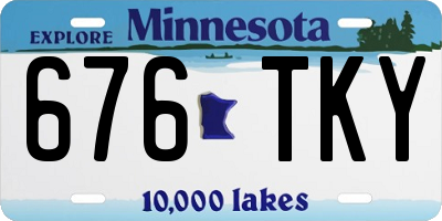 MN license plate 676TKY