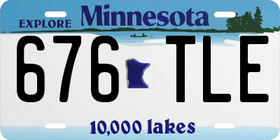 MN license plate 676TLE