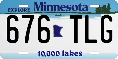 MN license plate 676TLG