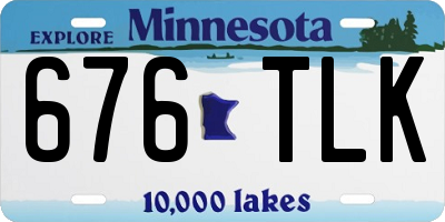 MN license plate 676TLK