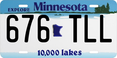 MN license plate 676TLL