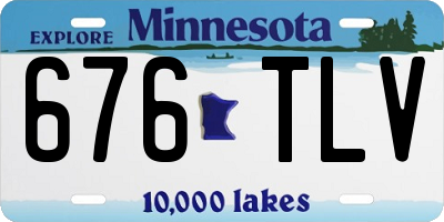 MN license plate 676TLV