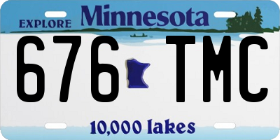 MN license plate 676TMC