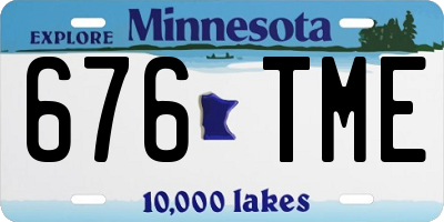 MN license plate 676TME