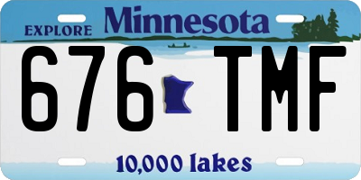 MN license plate 676TMF