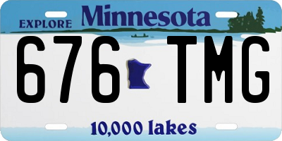 MN license plate 676TMG