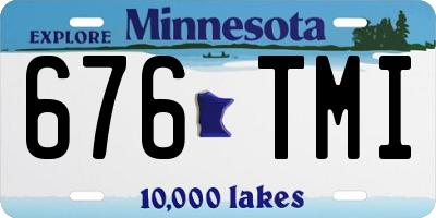 MN license plate 676TMI