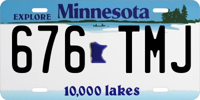 MN license plate 676TMJ