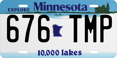 MN license plate 676TMP
