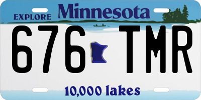 MN license plate 676TMR