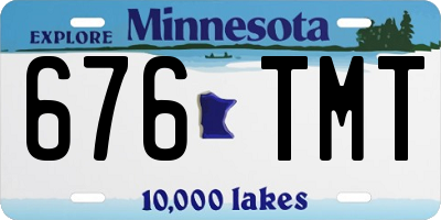 MN license plate 676TMT