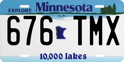 MN license plate 676TMX