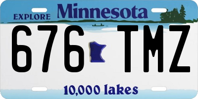 MN license plate 676TMZ
