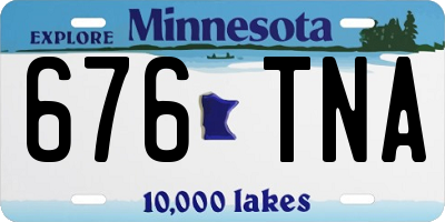 MN license plate 676TNA