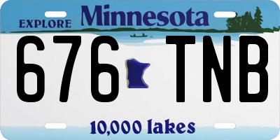 MN license plate 676TNB