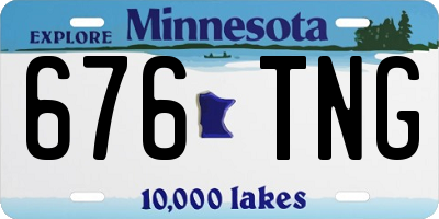MN license plate 676TNG