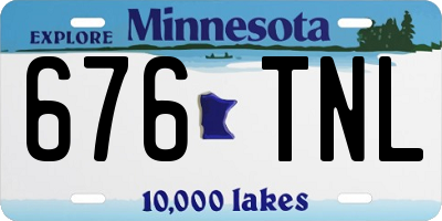 MN license plate 676TNL