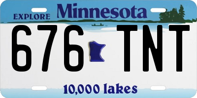 MN license plate 676TNT