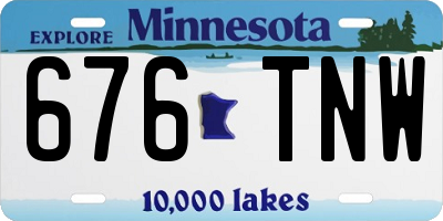 MN license plate 676TNW