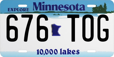 MN license plate 676TOG