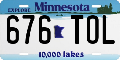 MN license plate 676TOL