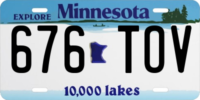MN license plate 676TOV