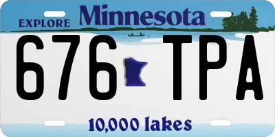 MN license plate 676TPA