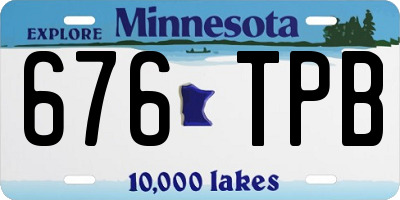 MN license plate 676TPB