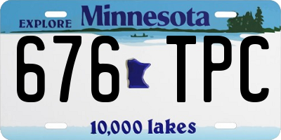 MN license plate 676TPC