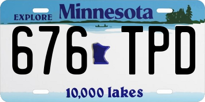 MN license plate 676TPD