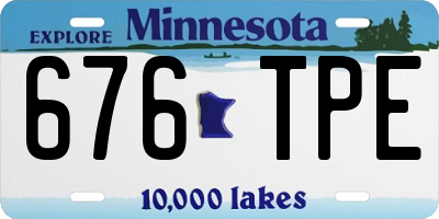 MN license plate 676TPE